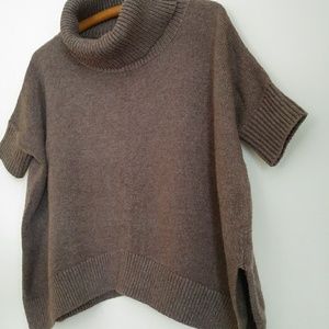 Turtleneck Oversized Short Sleeve Sweater